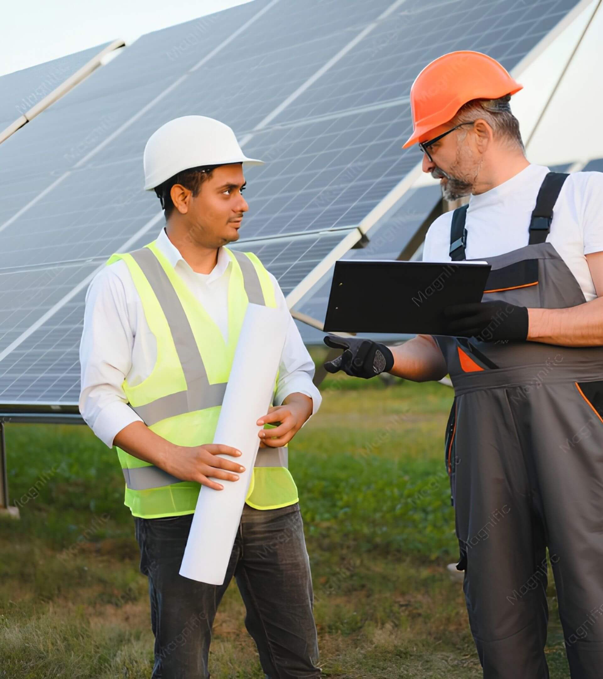 Placeholder slide showing solar EPC project execution